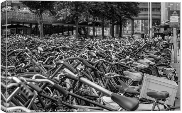 Amsterdam bicycles Canvas Print by Kev Robertson