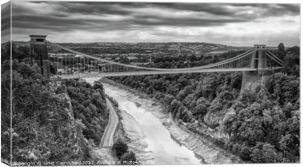 Clifton Suspension Bridge Canvas Print by Janet Carmichael