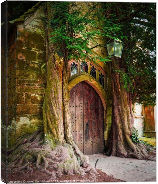 Stow's Tolkien Door Canvas Print by Janet Carmichael