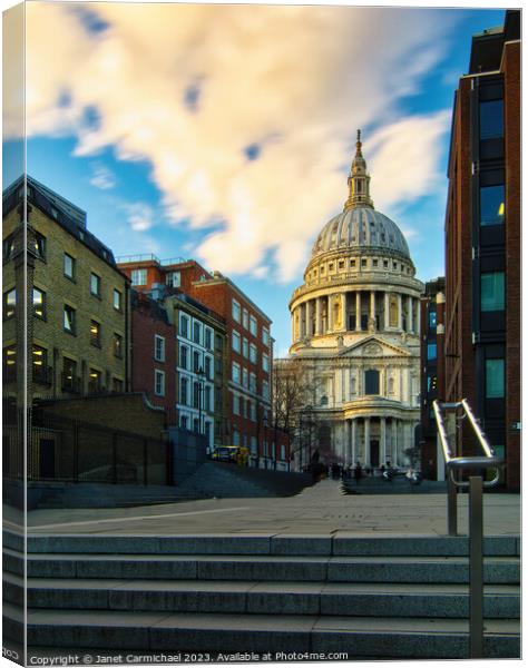 The Path to St Paul's Canvas Print by Janet Carmichael