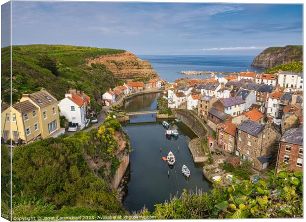 Stunning Staithes Canvas Print by Janet Carmichael