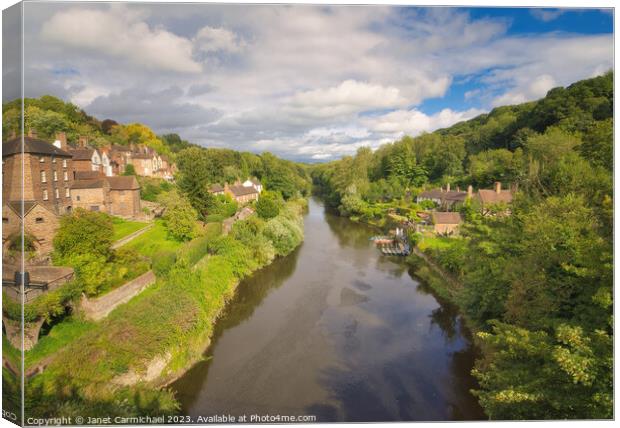 River Severn Gorge from Ironbridge Canvas Print by Janet Carmichael