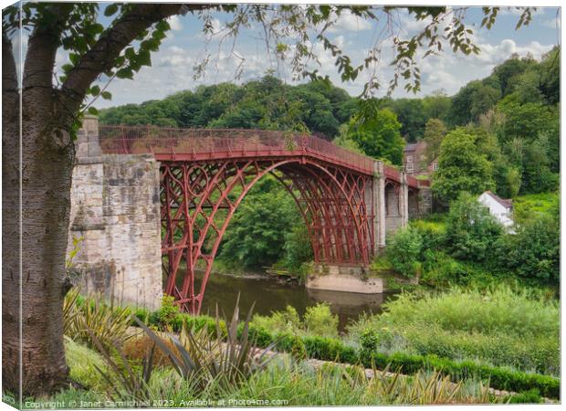 The Historic Iron Bridge Canvas Print by Janet Carmichael