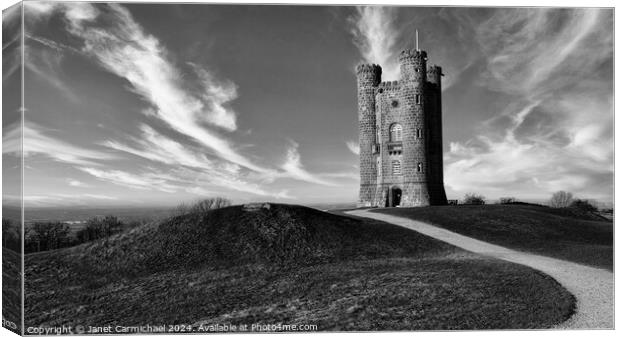 Broadway Tower Canvas Print by Janet Carmichael