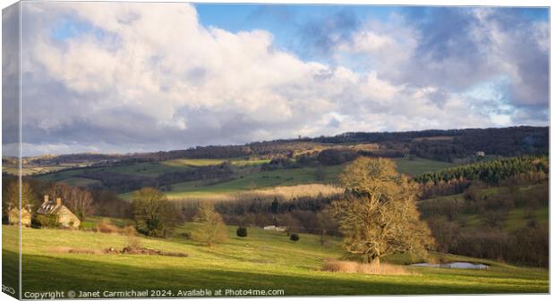 Cotswold Countryside Canvas Print by Janet Carmichael