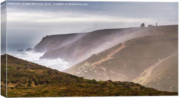 Sea spray at Chapel Porth Canvas Print by Paul Richards