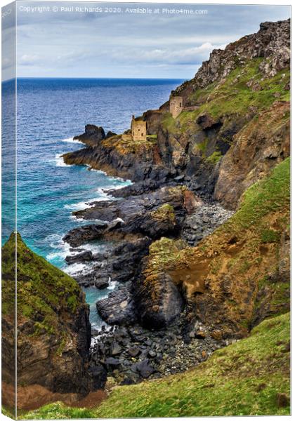 Botallack mines Canvas Print by Paul Richards