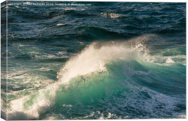 Cornish waves, near Sennen Canvas Print by Paul Richards