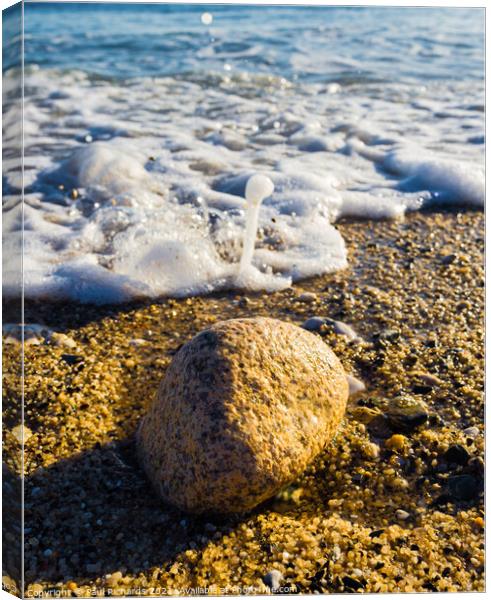 Rock and sea Canvas Print by Paul Richards