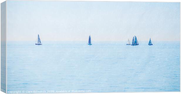 Sail Away Canvas Print by Clare Edmonds
