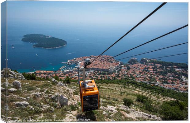 Dubrovnik Cable Car Canvas Print by Rob McAvoy