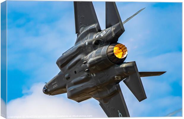 F-35 Lightning turn Canvas Print by MARTIN WOOD