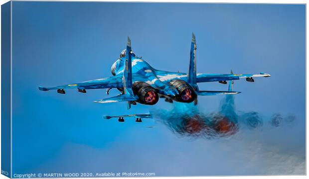 Blue Flankers  Canvas Print by MARTIN WOOD