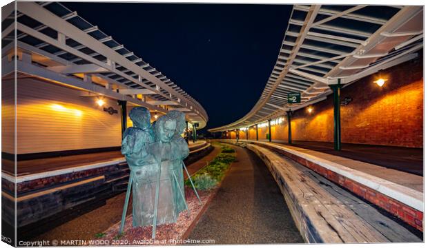 Folkestone harbour station sculpture Canvas Print by MARTIN WOOD