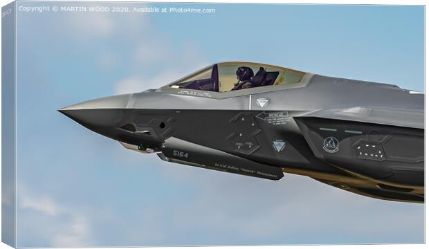 F-35 Stealth pilot Canvas Print by MARTIN WOOD