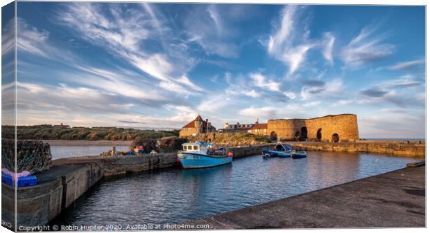 Beadnell Harbour Canvas Print by Robin Hunter