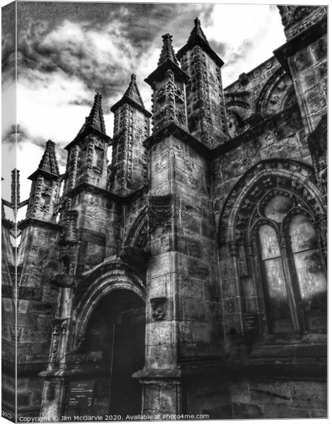 Rosslyn Chapel  Canvas Print by Jim McGarvie