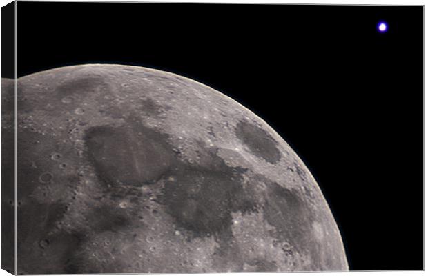 Moon & Star Canvas Print by mike fendt