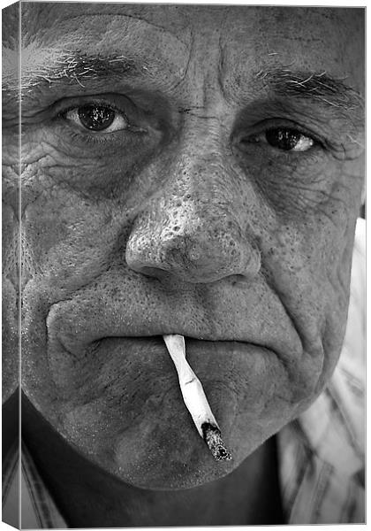 A Worn Face Canvas Print by mike fendt