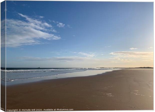 St Combs Beach Canvas Print by Michelle Will