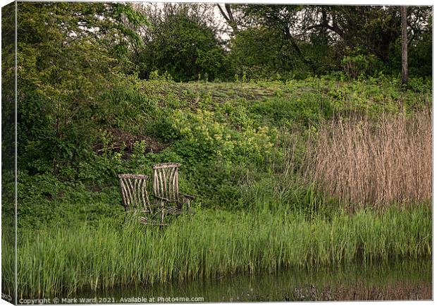 Waters Edge Retreat. Canvas Print by Mark Ward