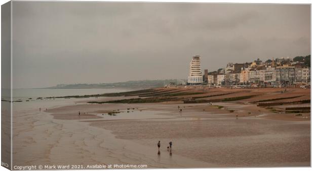 View Toward Bexhill from Hastings Pier Canvas Print by Mark Ward