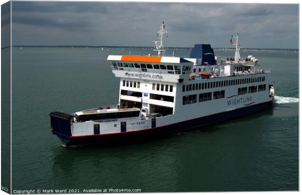 The Isle of Wight Ferry Canvas Print by Mark Ward