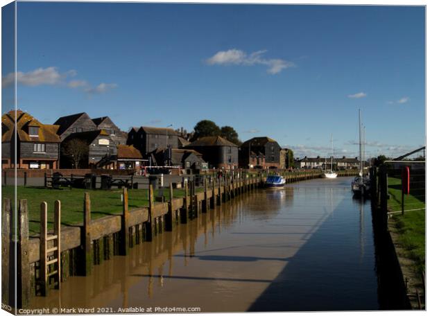 Rye from the Waters Edge. Canvas Print by Mark Ward