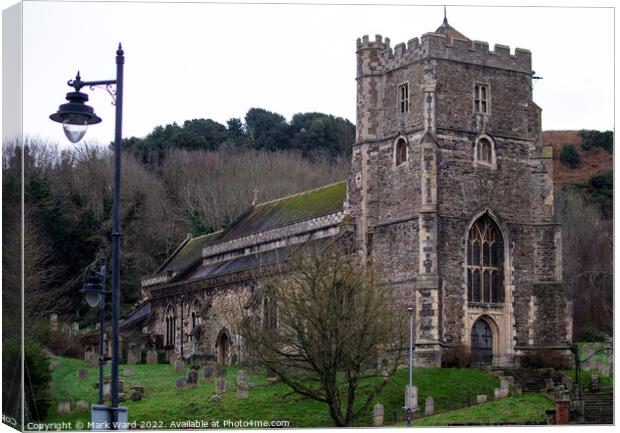 All Saints Church in Hastings. Canvas Print by Mark Ward
