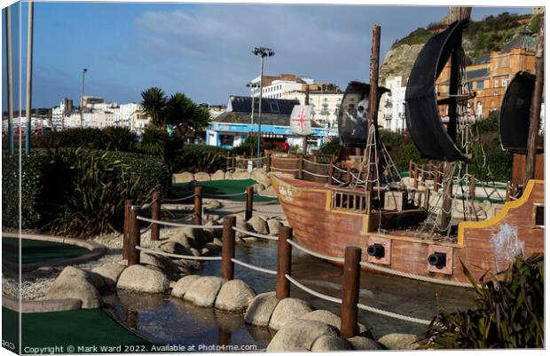 Hastings Miniature Golf Course. Canvas Print by Mark Ward