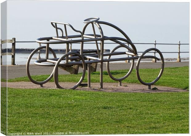 Sepollet Car Sculpture in Bexhill. Canvas Print by Mark Ward