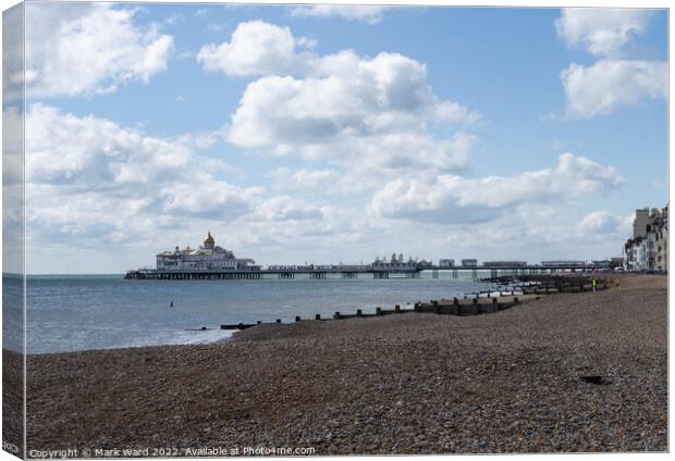 Eastbourne Pier in March Canvas Print by Mark Ward
