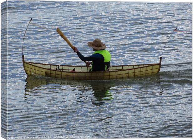 Upon the water, with a prayer. Canvas Print by Mark Ward