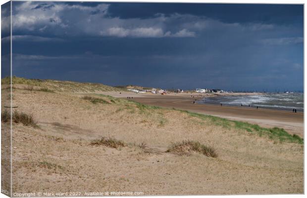 Camber Sands in April. Canvas Print by Mark Ward