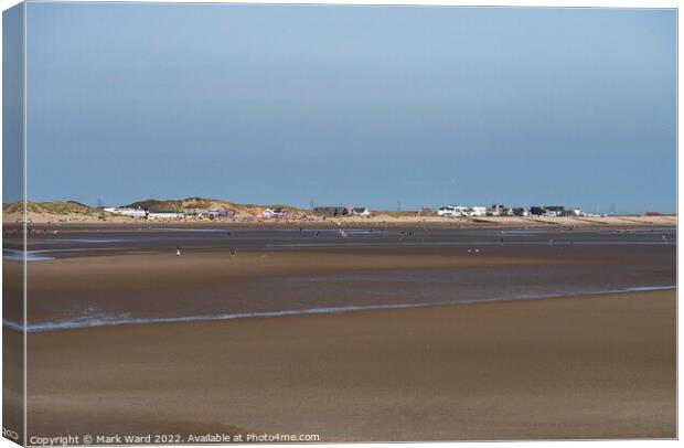 April Sunshine at Camber Sands Canvas Print by Mark Ward