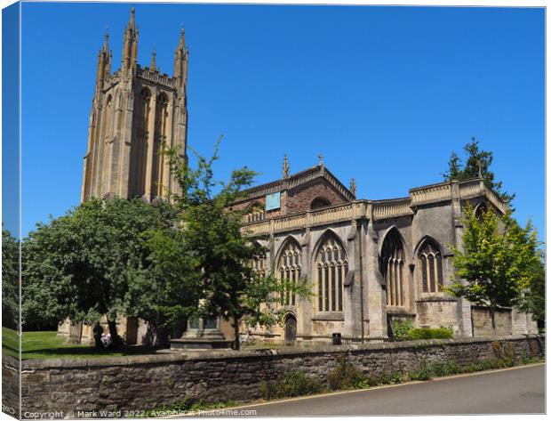 St Cuthberts church in Wells Somerset. Canvas Print by Mark Ward