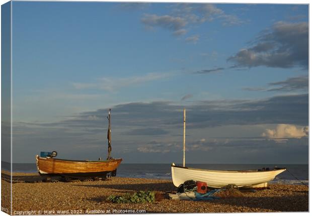 September Seaside Sunset. Canvas Print by Mark Ward