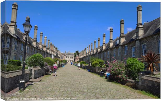 Vicars' Close in Wells. Canvas Print by Mark Ward