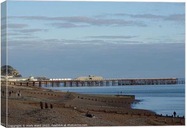 Hastings Pier in January. Canvas Print by Mark Ward