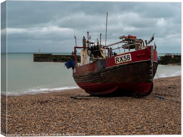 Resting on the Stade Beach. Canvas Print by Mark Ward