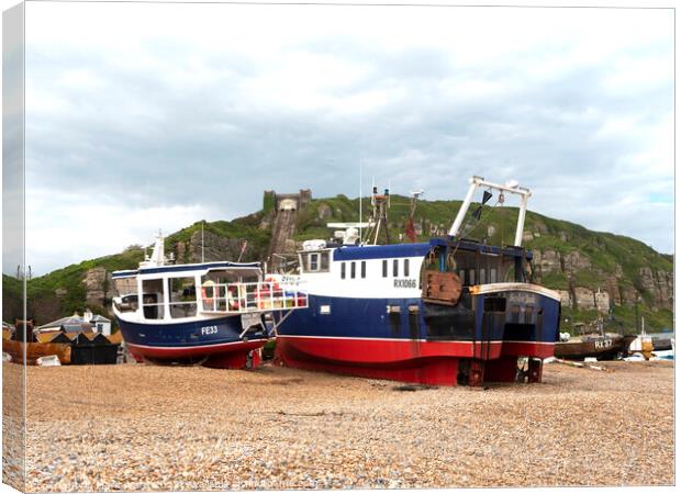 The Hastings Fishing Industry. Canvas Print by Mark Ward