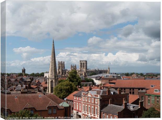 York Minster from Clifford's Tower. Canvas Print by Mark Ward