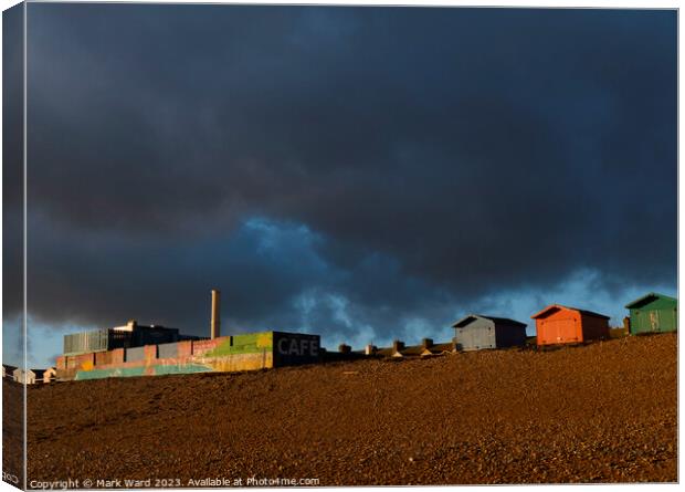 Stormy in St Leonards. Canvas Print by Mark Ward