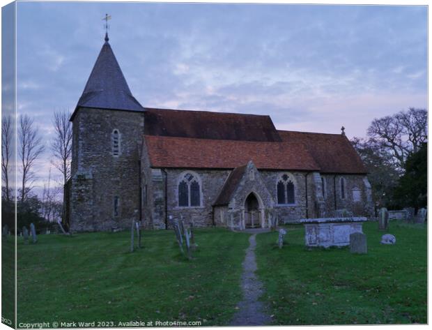 Peasmarsh Church. Canvas Print by Mark Ward