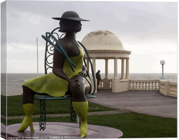 Seated in Bexhill. Canvas Print by Mark Ward