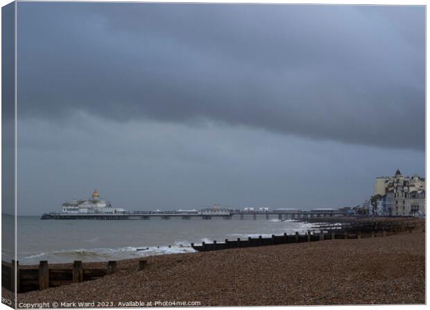 Eastbourne Pier in December. Canvas Print by Mark Ward