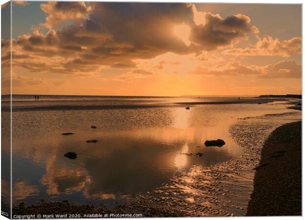 Sussex Coastal Sunset Canvas Print by Mark Ward