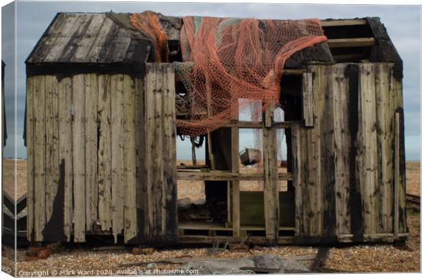 Dilapidated Fishing Hut Canvas Print by Mark Ward