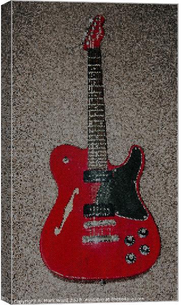 Fender Stratocaster Mosaic Canvas Print by Mark Ward