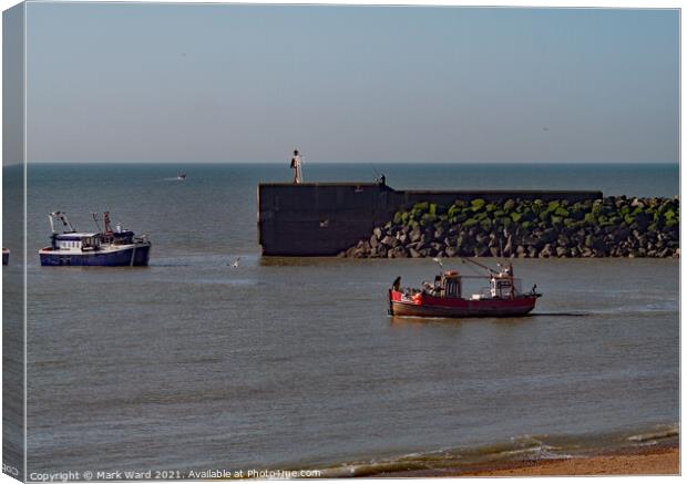 A Fine Morning for Hastings Fleet. Canvas Print by Mark Ward